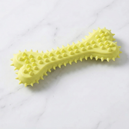 Kauspielzeug für Hunde – Zahnbürsten-Knochen aus langlebigem Gummi