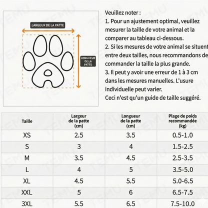 Chaussures pour Chien Résistantes à l’Eau (x4)