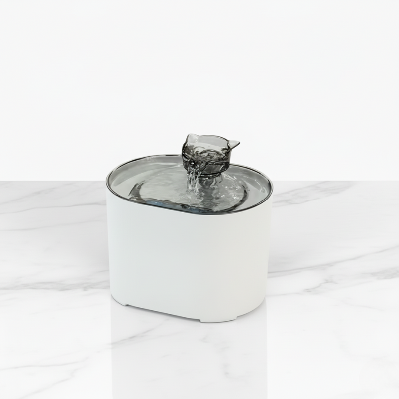 Fontaine à eau pour chat 2,2 L noire – version standard sans filtres FellCare